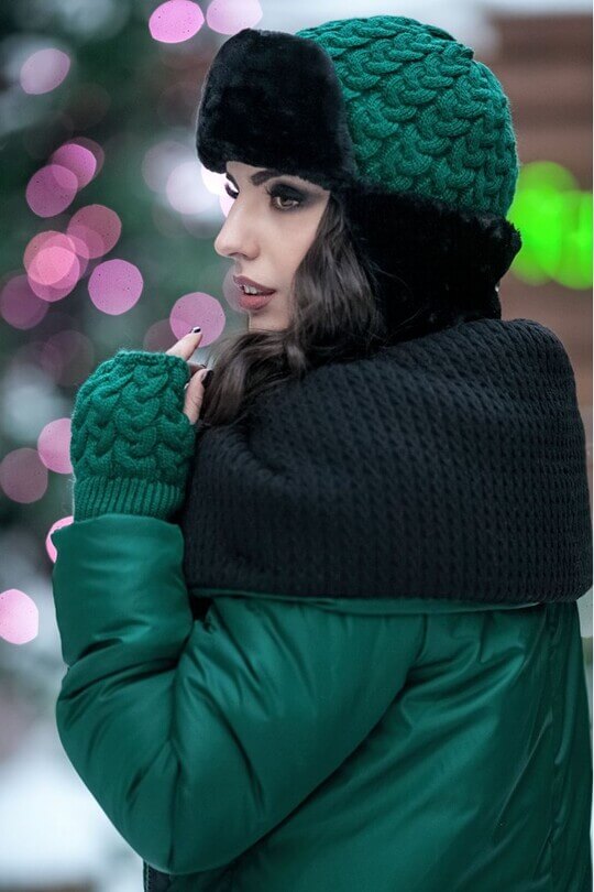 Green earflap