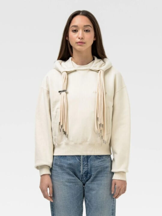 Hoodie with laces