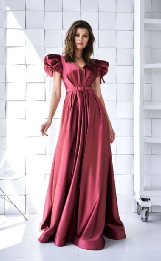 Burgundy dress
