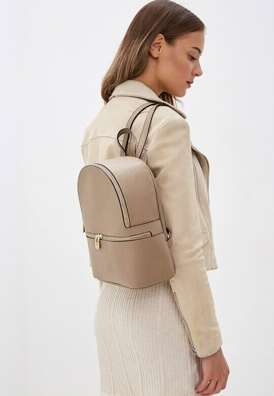 Beige backpack