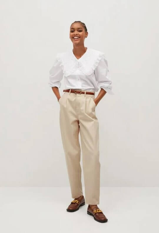 Blouse with ruffles