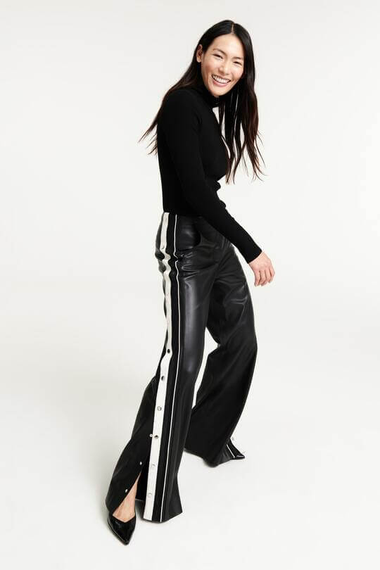 Clash pants with turtleneck