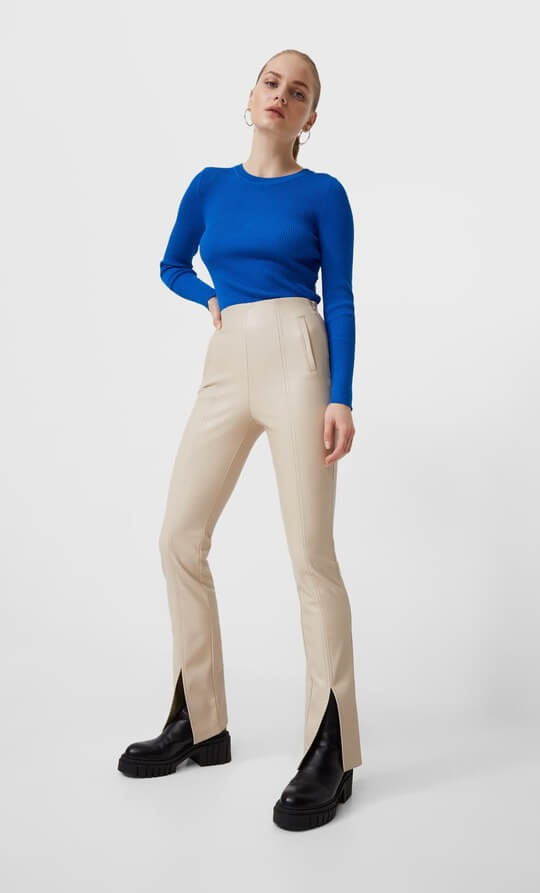 Trousers with slits