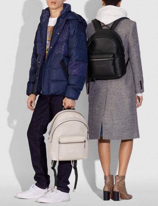 White and black backpacks