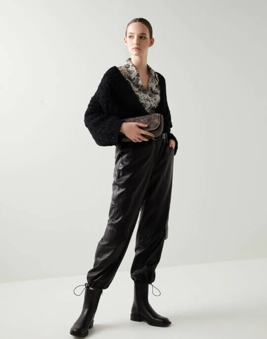 Joggers with cardigan