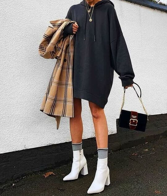 Hoodies with ankle boots