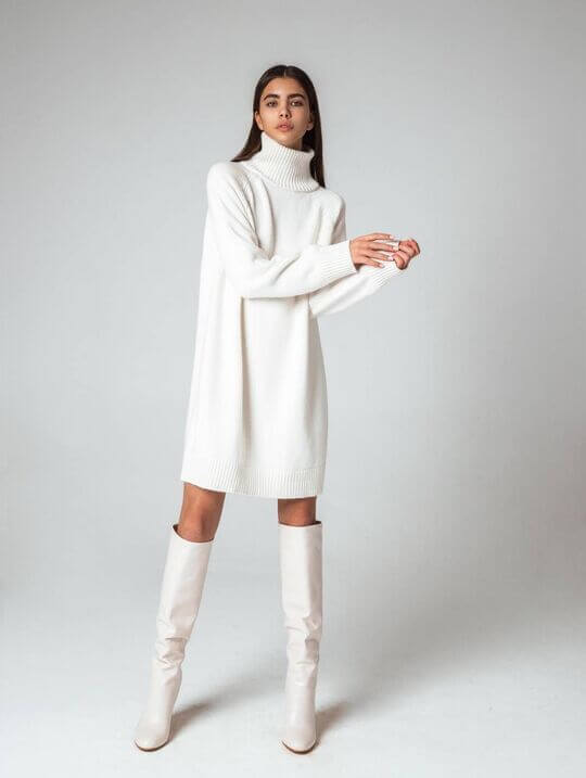 Cashmere sweater dress