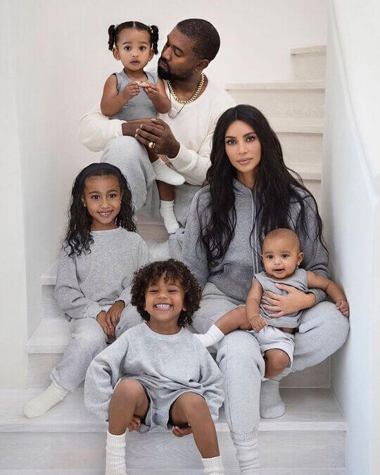 Kim with her family