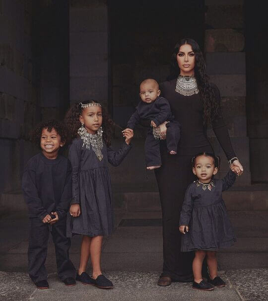 Kim with her family