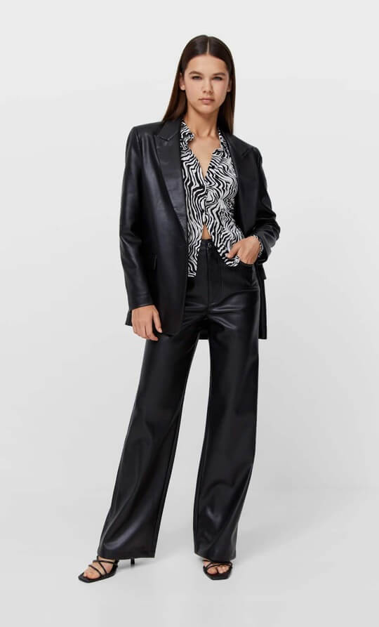 Leather trousers and leather jacket