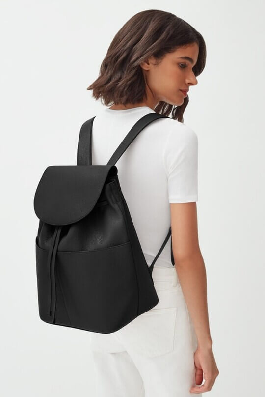 Leather backpack