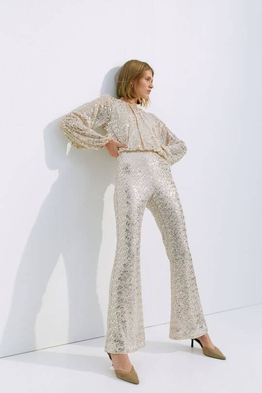 Suit with sequins