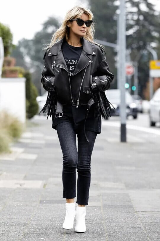With Black Scarf