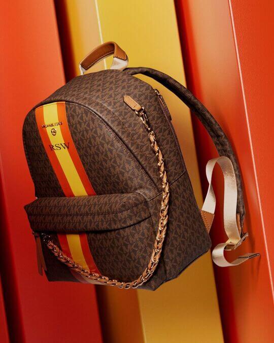 Backpack with logos