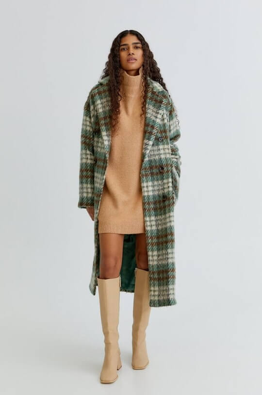 Mini dress with coat