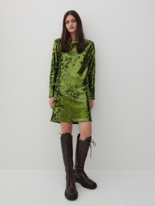 Dress with sequins