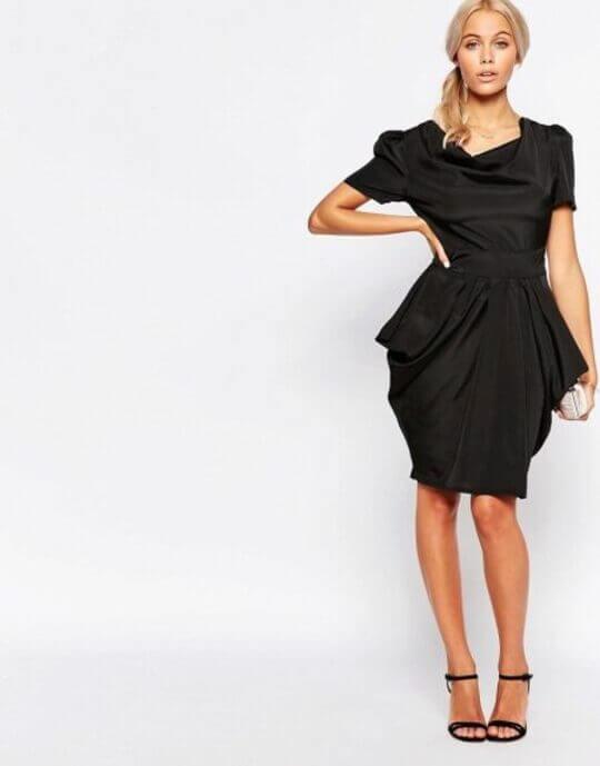 Black tulip dress