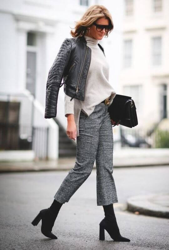 With ankle boots
