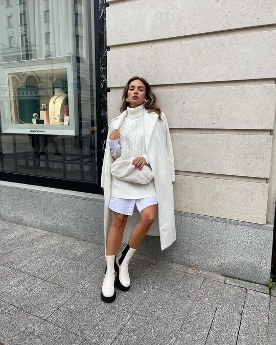 With Chelsea boots