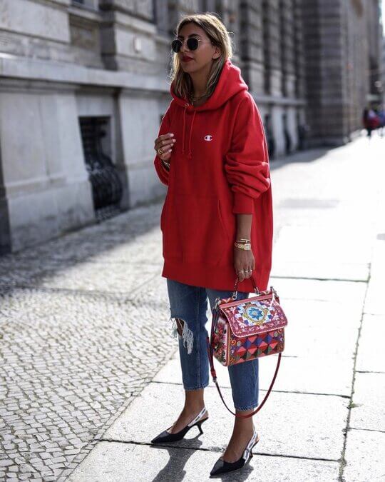 Hoodie with jeans