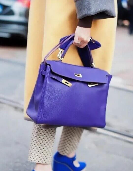With yellow coat