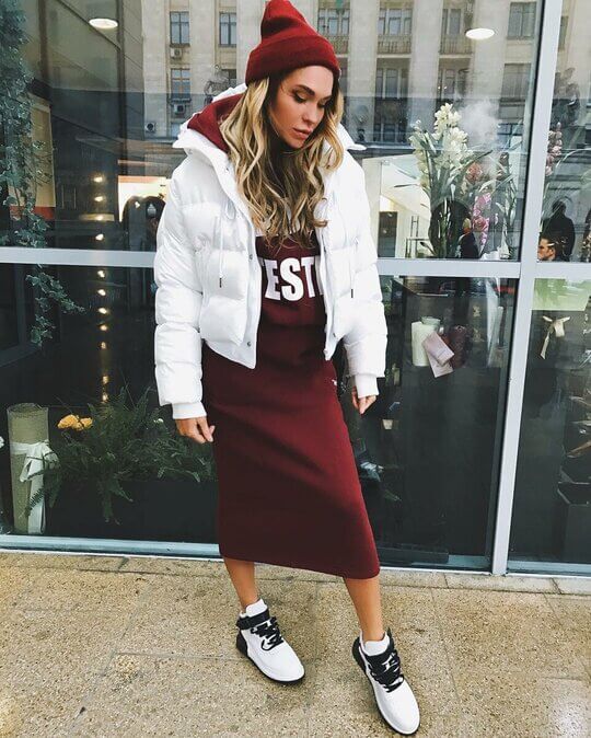 With short down jacket