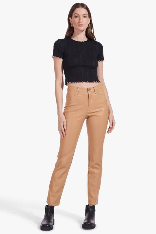 With crop top