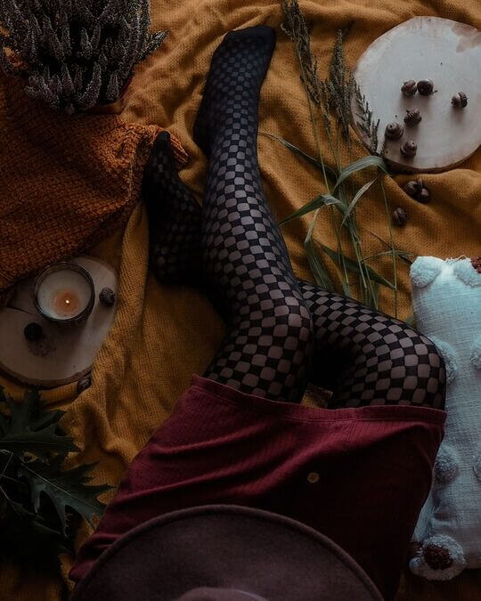 Tights with print