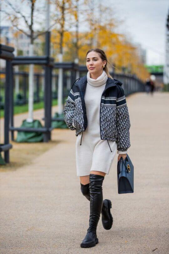 With short down jacket