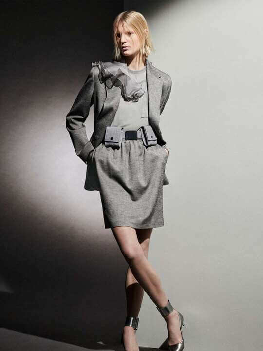 Grey skirt with jacket