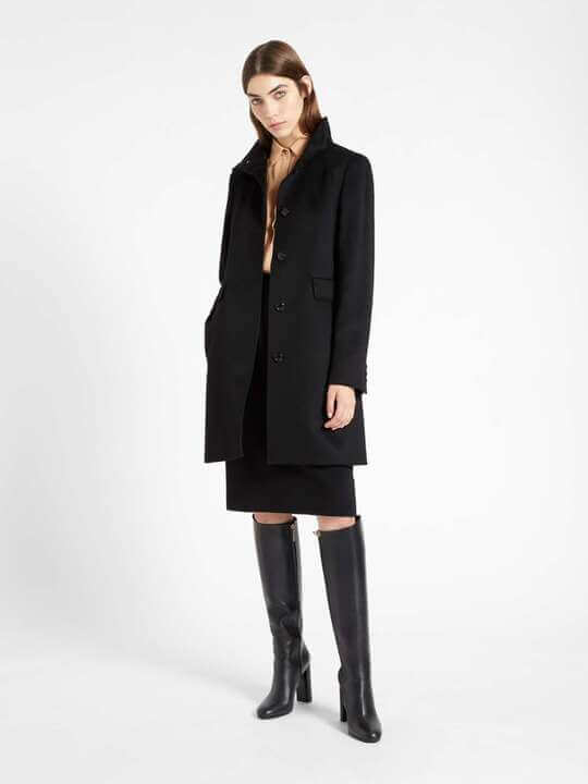Silk blouse, skirt and coat 