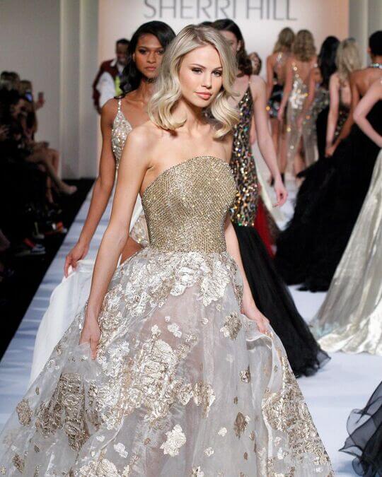 Dress cloud on the catwalk