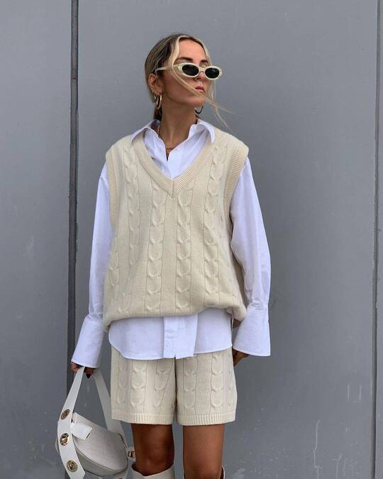 With loose vest