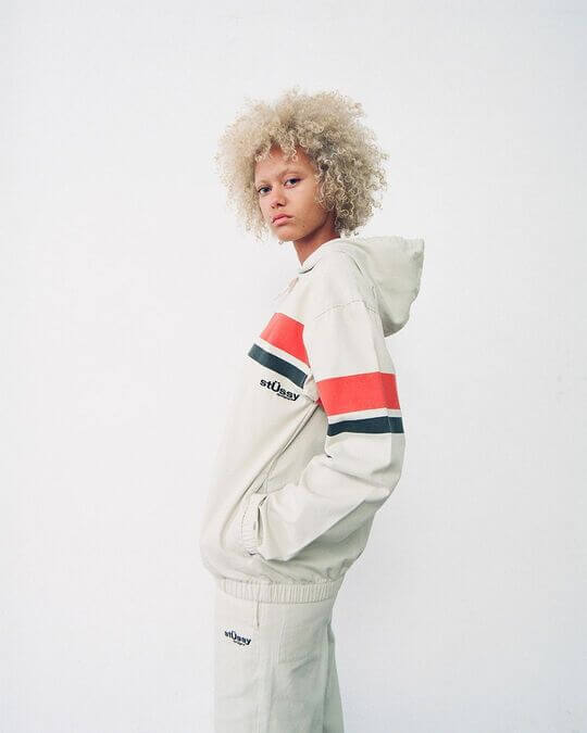 Hoodie with stripes