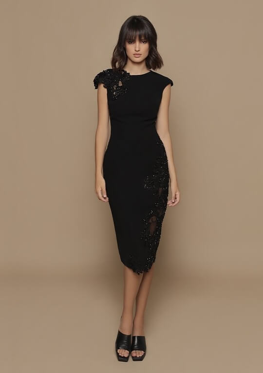 Black sheath dress