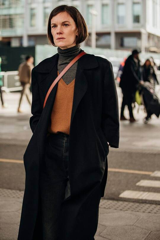 With coat and vest