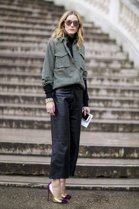 With military shirt