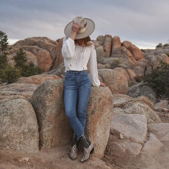 With boho blouse