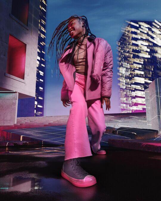 Pink sneakers