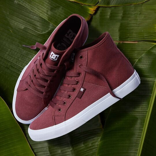 Burgundy sneakers