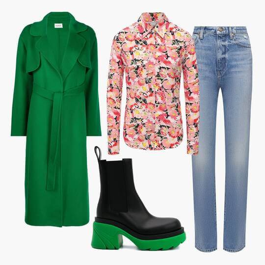 Jeans and bright colors