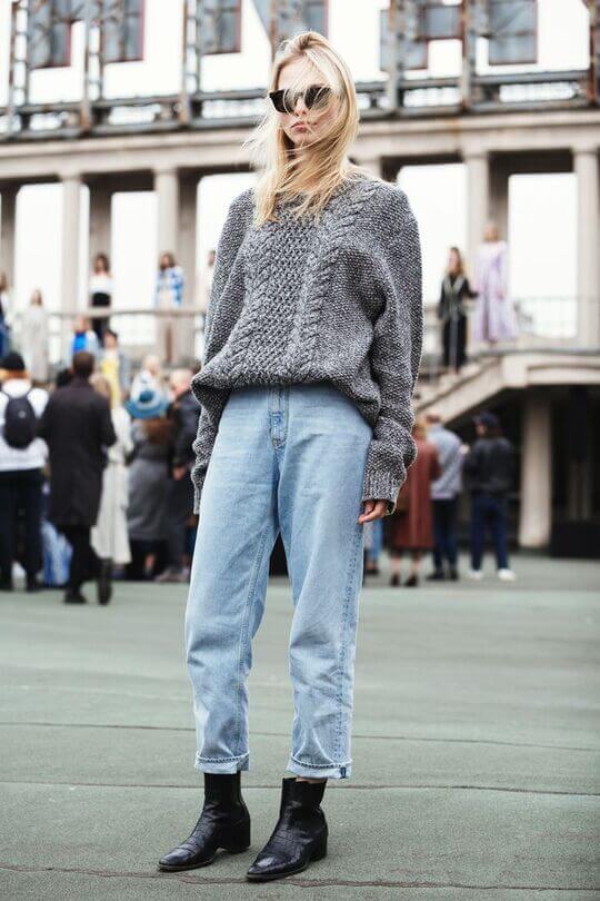 Jeans with jacket