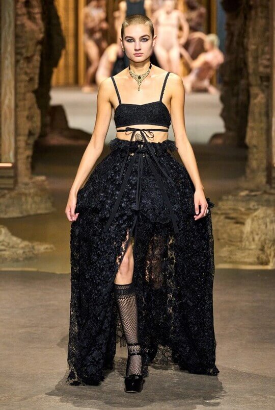 Lace skirt by Dior at Spring-Summer 2023