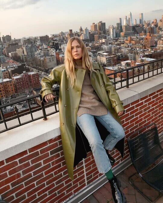 Jeans with trench coat