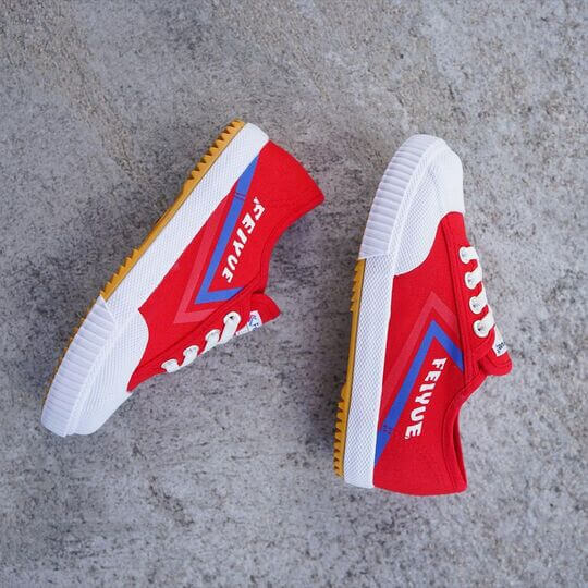 Red sneakers