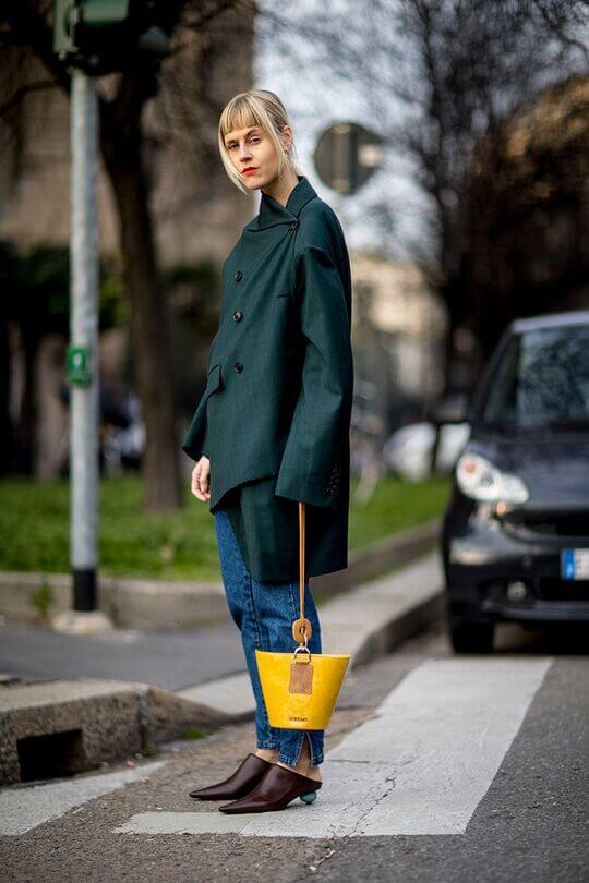 Yellow Mini Bucket Bag