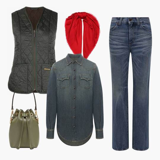 Straight jeans and vest