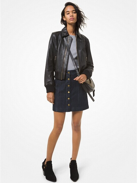 Leather Fashion Bomber
