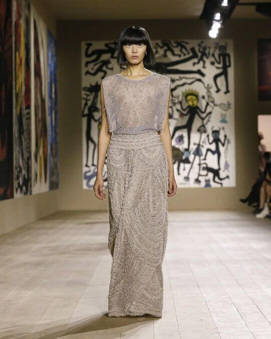 Dior's long dress