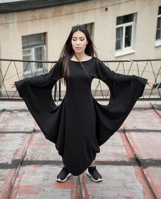 Dress with cutouts
